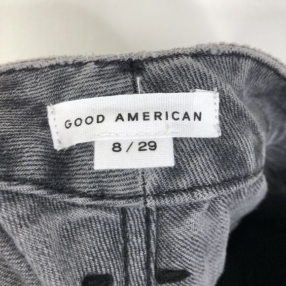 NEW Good American 90's High Waist Baggy Relaxed Black Gray Jeans Women's 8/29 - Picture 8 of 9